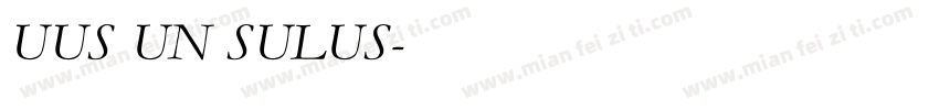 UUS UN SULUS字体转换